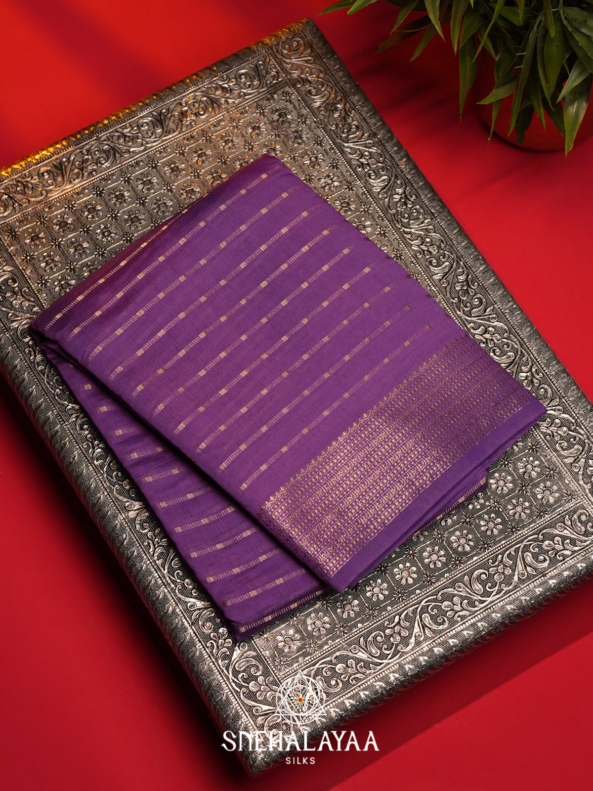 Lilac Chanderi Saree
