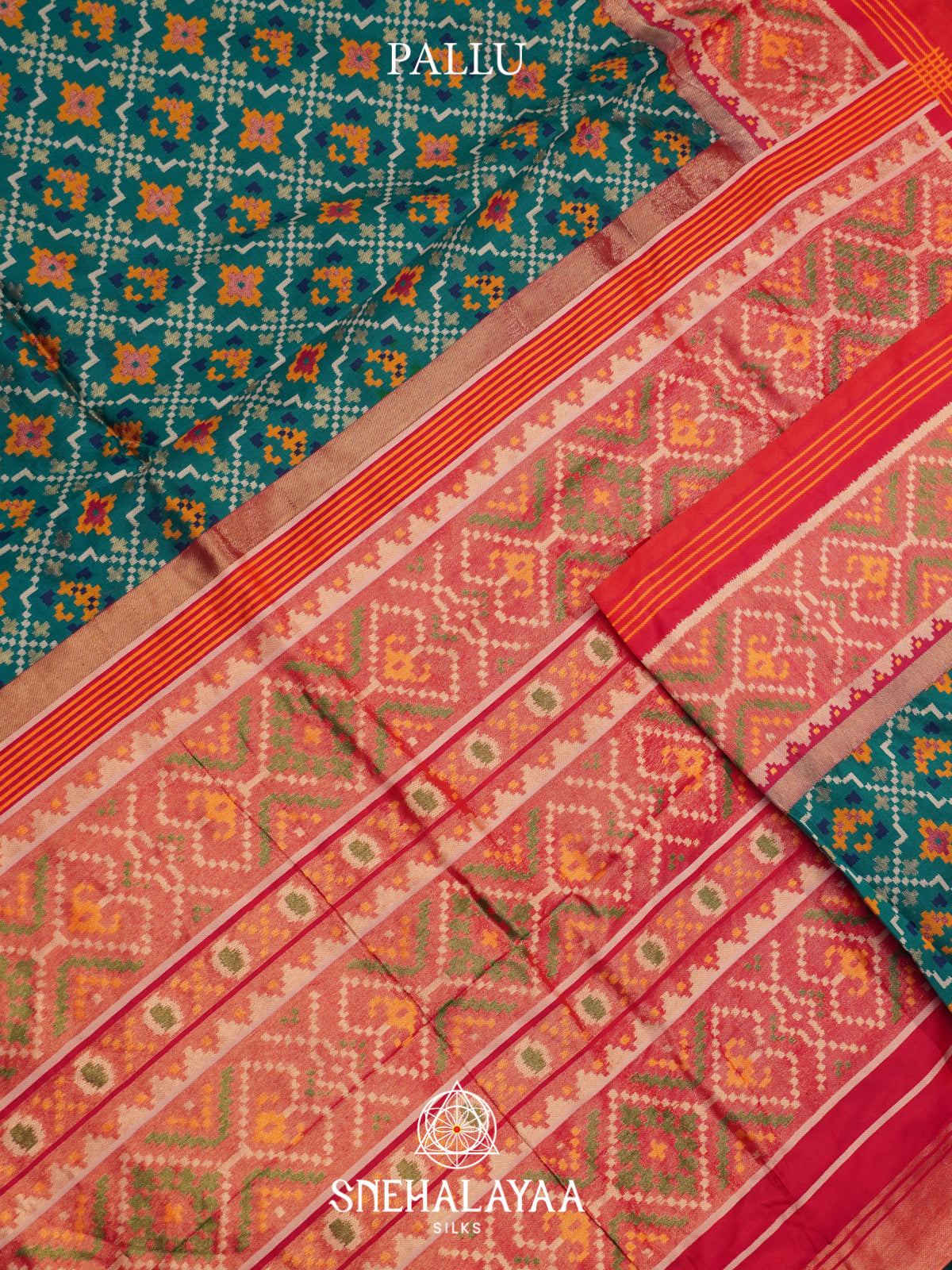 Ramar Blue Semi Patola Saree