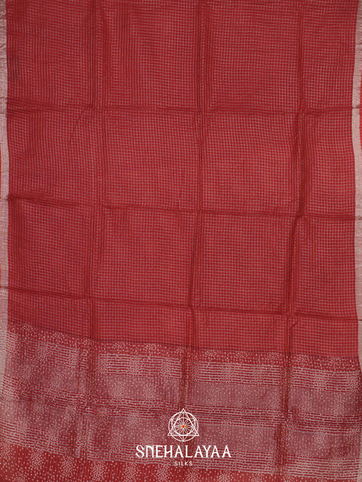 Maroon Mangalagiri Silk Cotton Saree