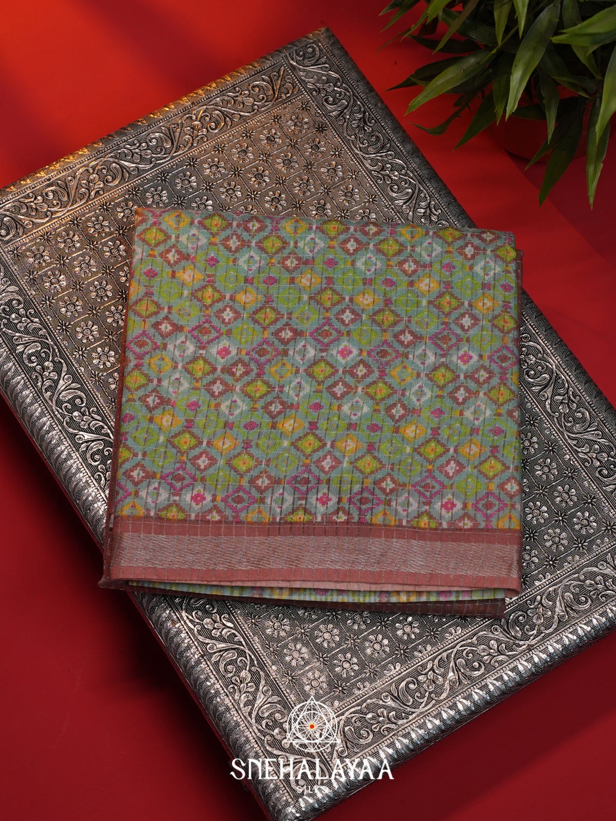 Mauve Mangalagiri Silk Cotton Saree