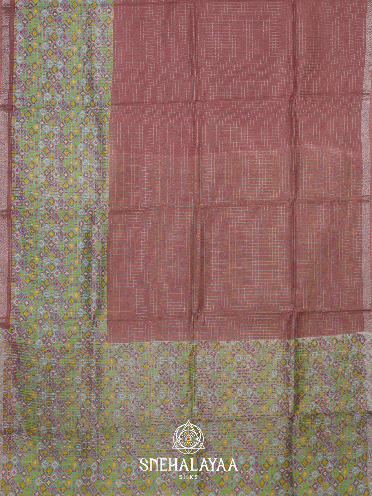 Mauve Mangalagiri Silk Cotton Saree