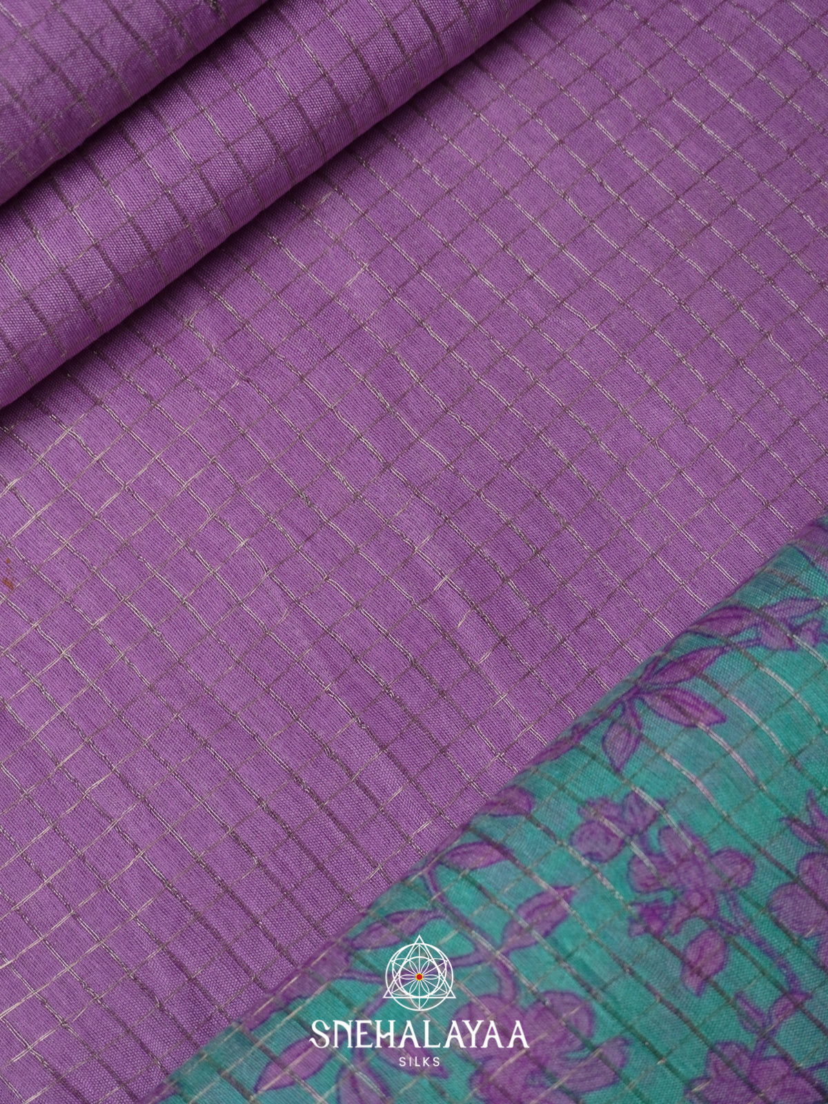 Lavender Mangalagiri Silk Cotton Saree