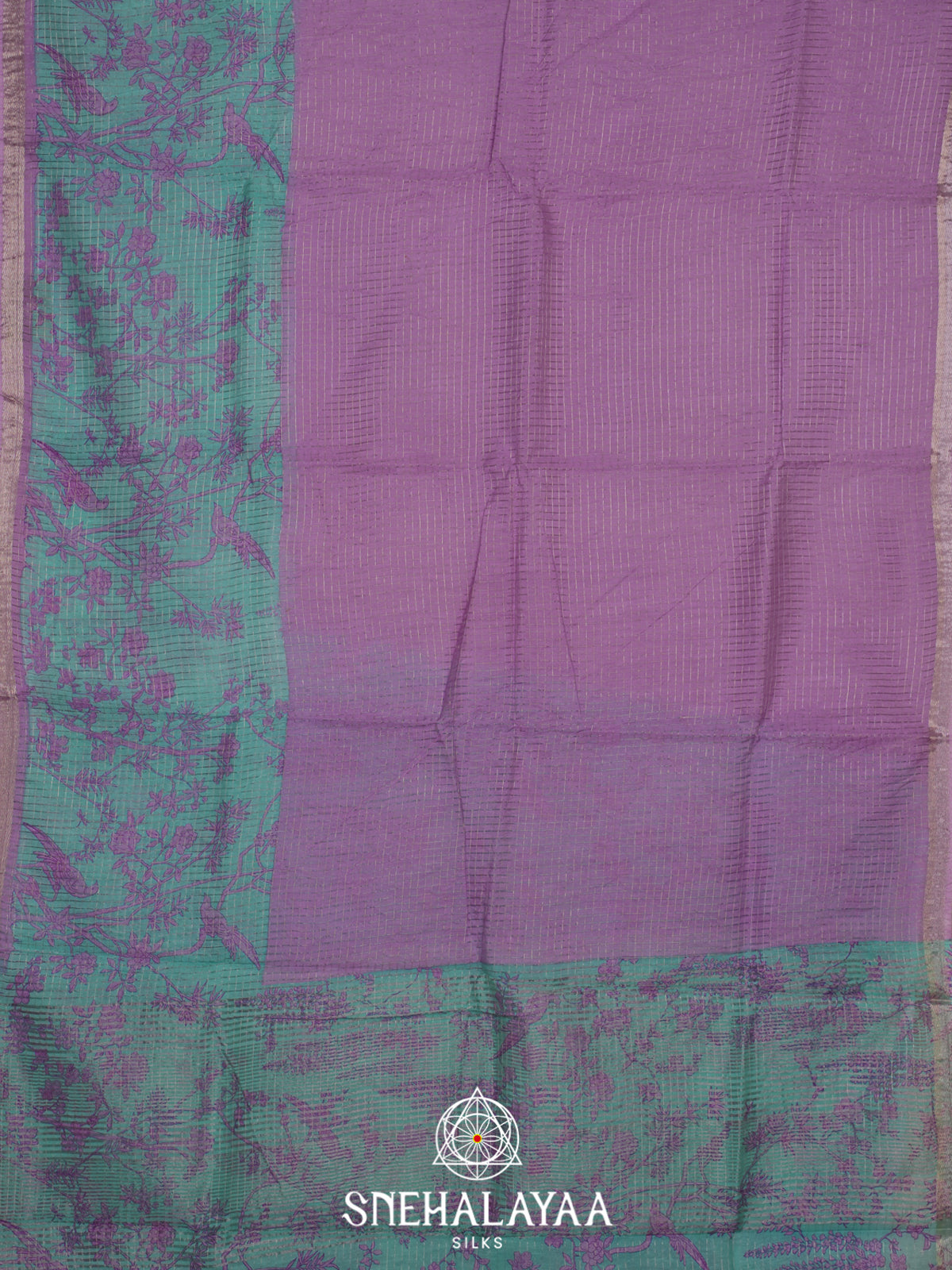 Lavender Mangalagiri Silk Cotton Saree