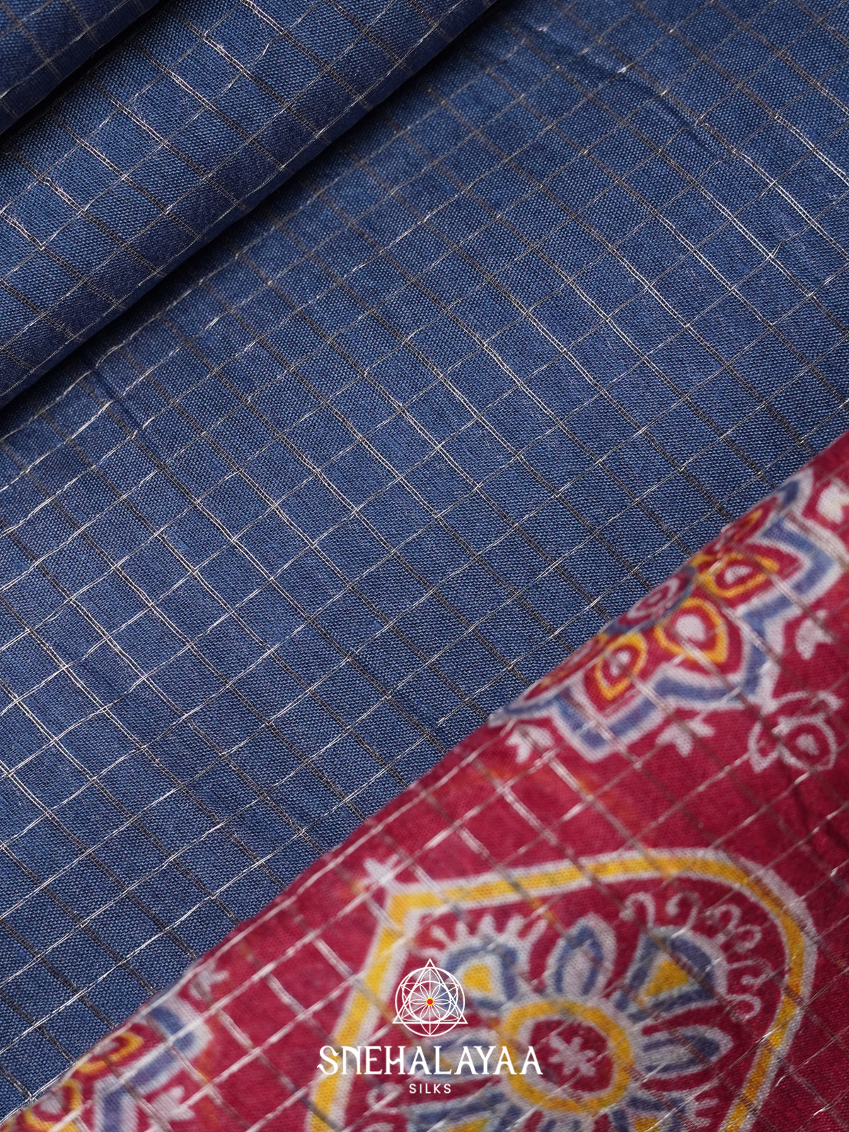 Blue Mangalagiri Silk Cotton Saree