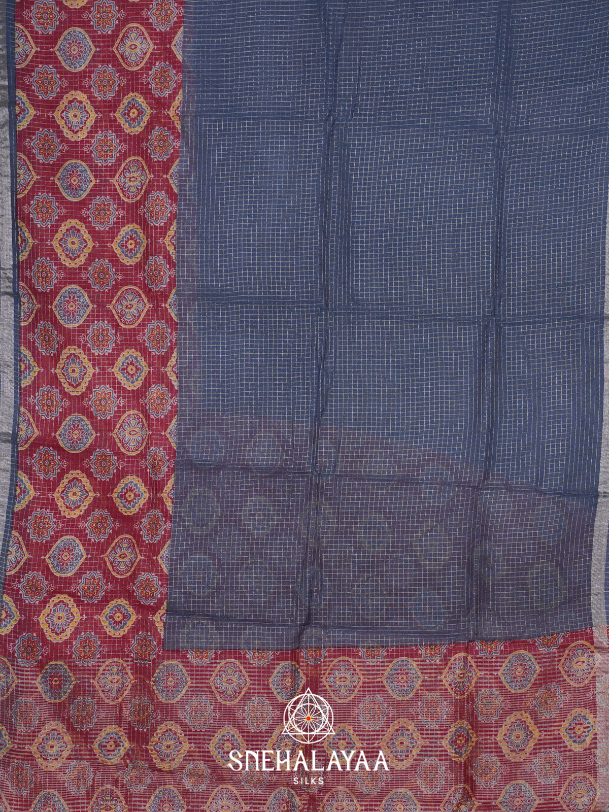 Blue Mangalagiri Silk Cotton Saree
