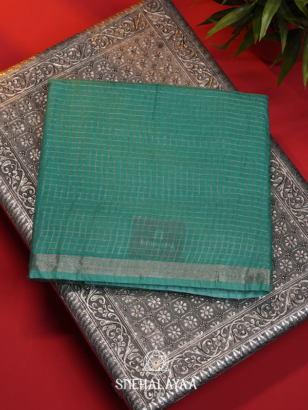 Sea Green Mangalagiri Silk Cotton Saree