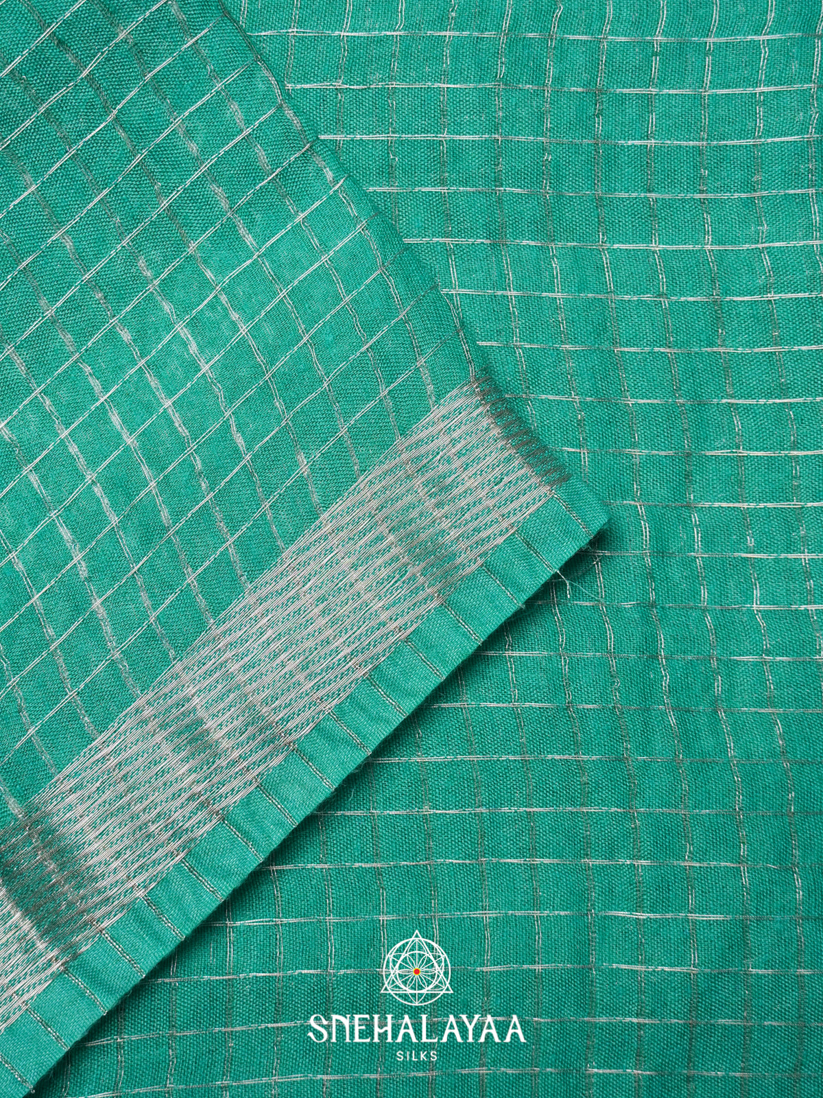 Sea Green Mangalagiri Silk Cotton Saree