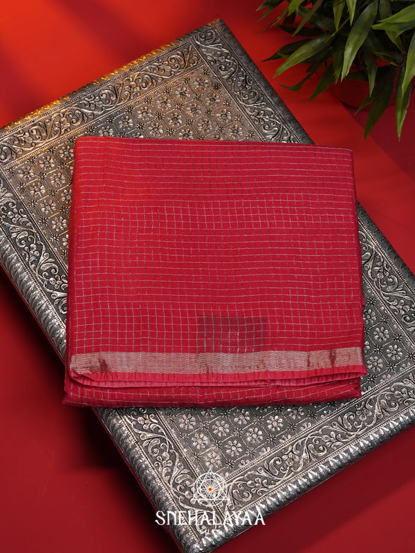 Rani Pink Mangalagiri Silk Cotton Saree