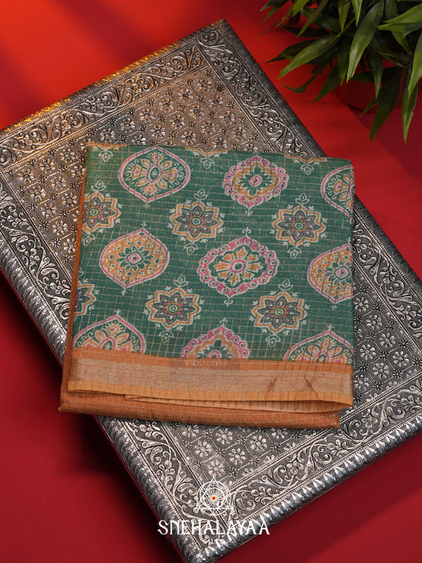 Yellow Mangalagiri Silk Cotton Saree
