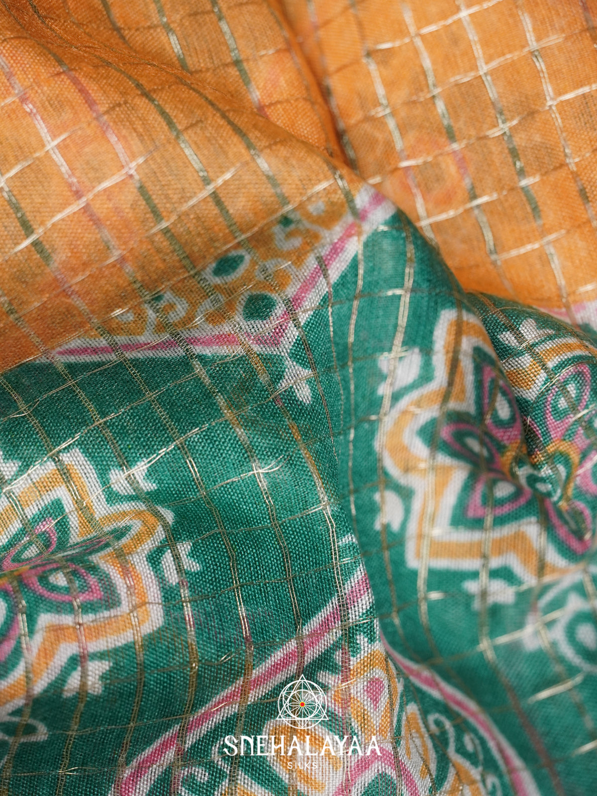 Yellow Mangalagiri Silk Cotton Saree