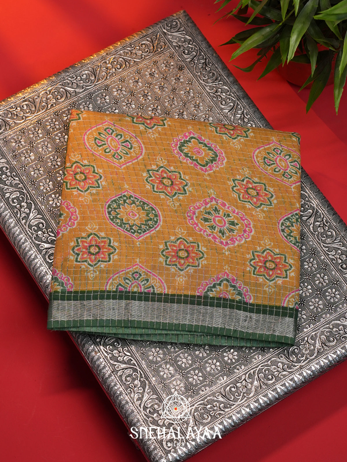 Green Mangalagiri Silk Cotton Saree