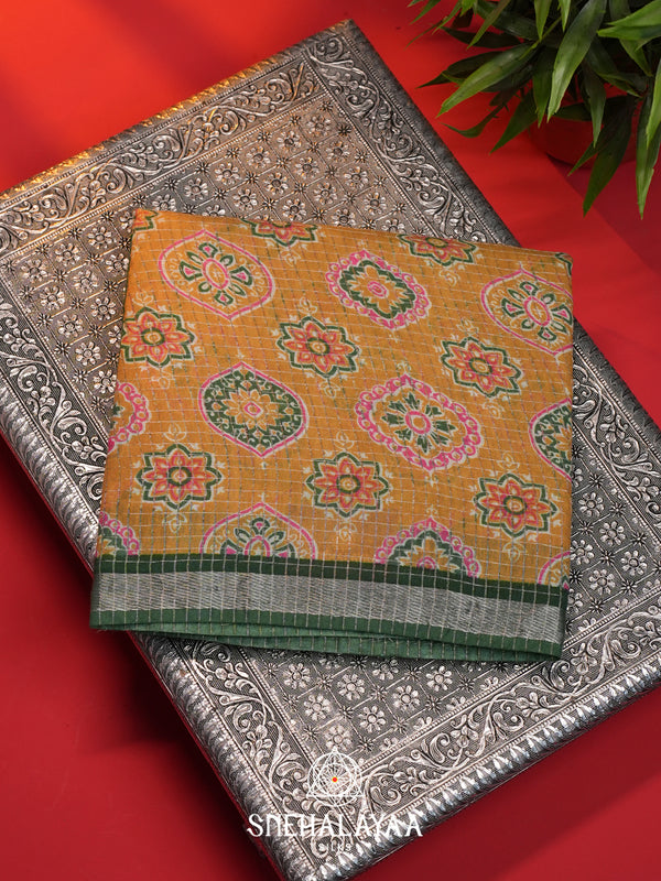 Green Mangalagiri Silk Cotton Saree