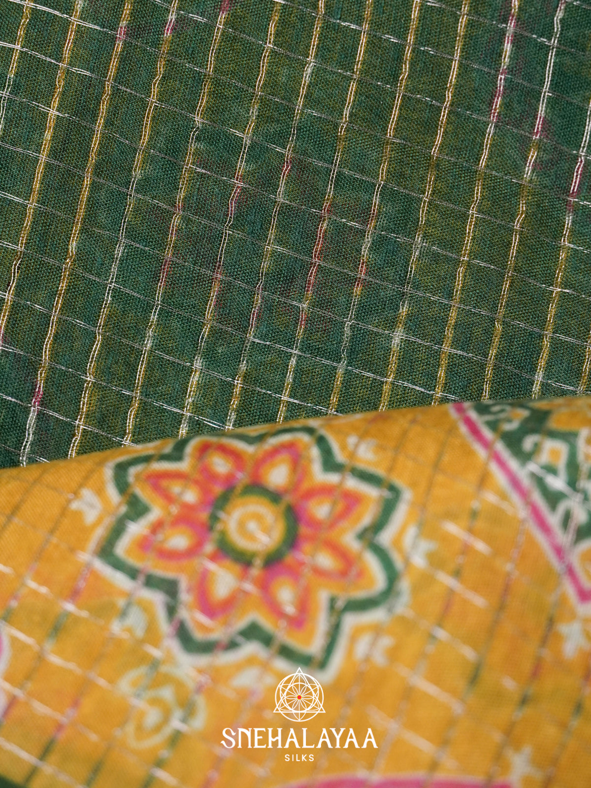 Green Mangalagiri Silk Cotton Saree