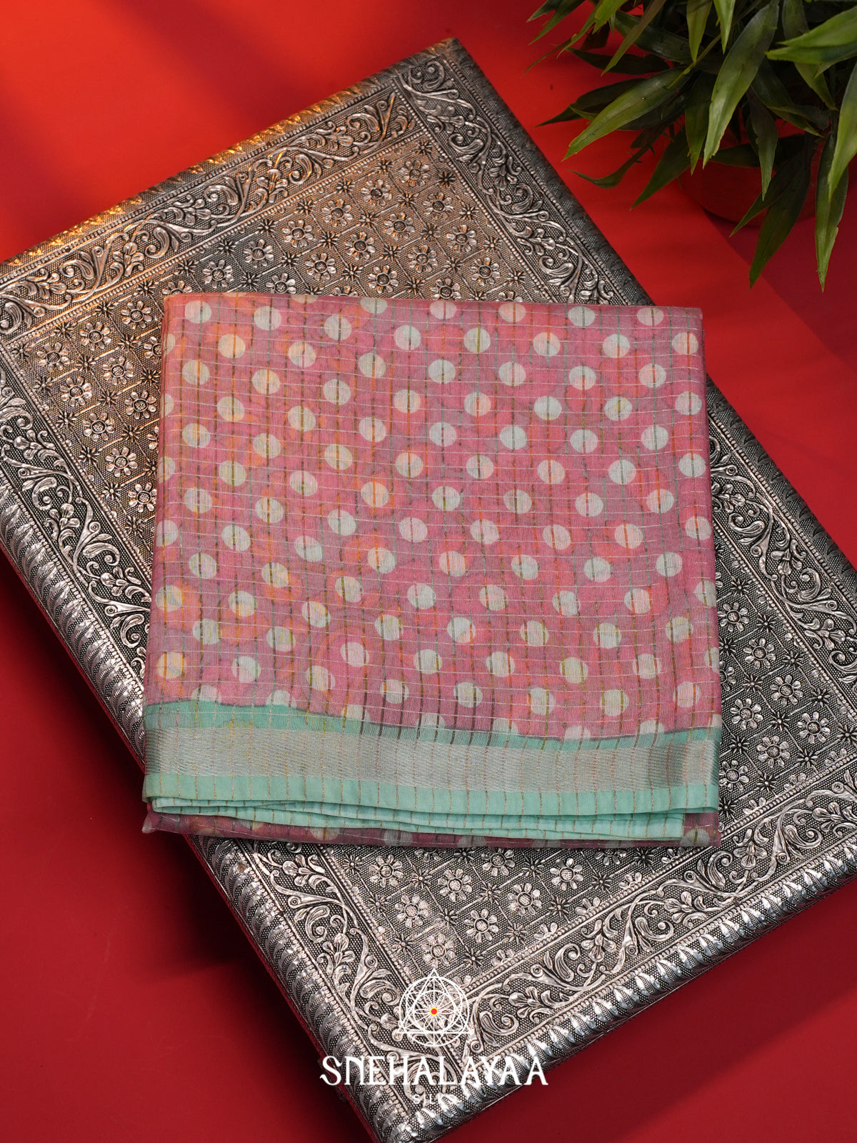 Mauve Pink Mangalagiri Silk Cotton Saree
