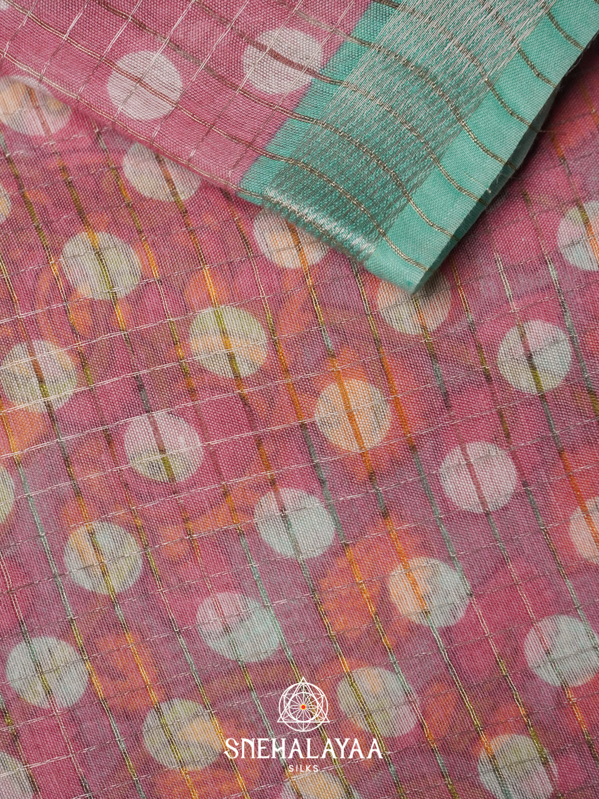 Mauve Pink Mangalagiri Silk Cotton Saree