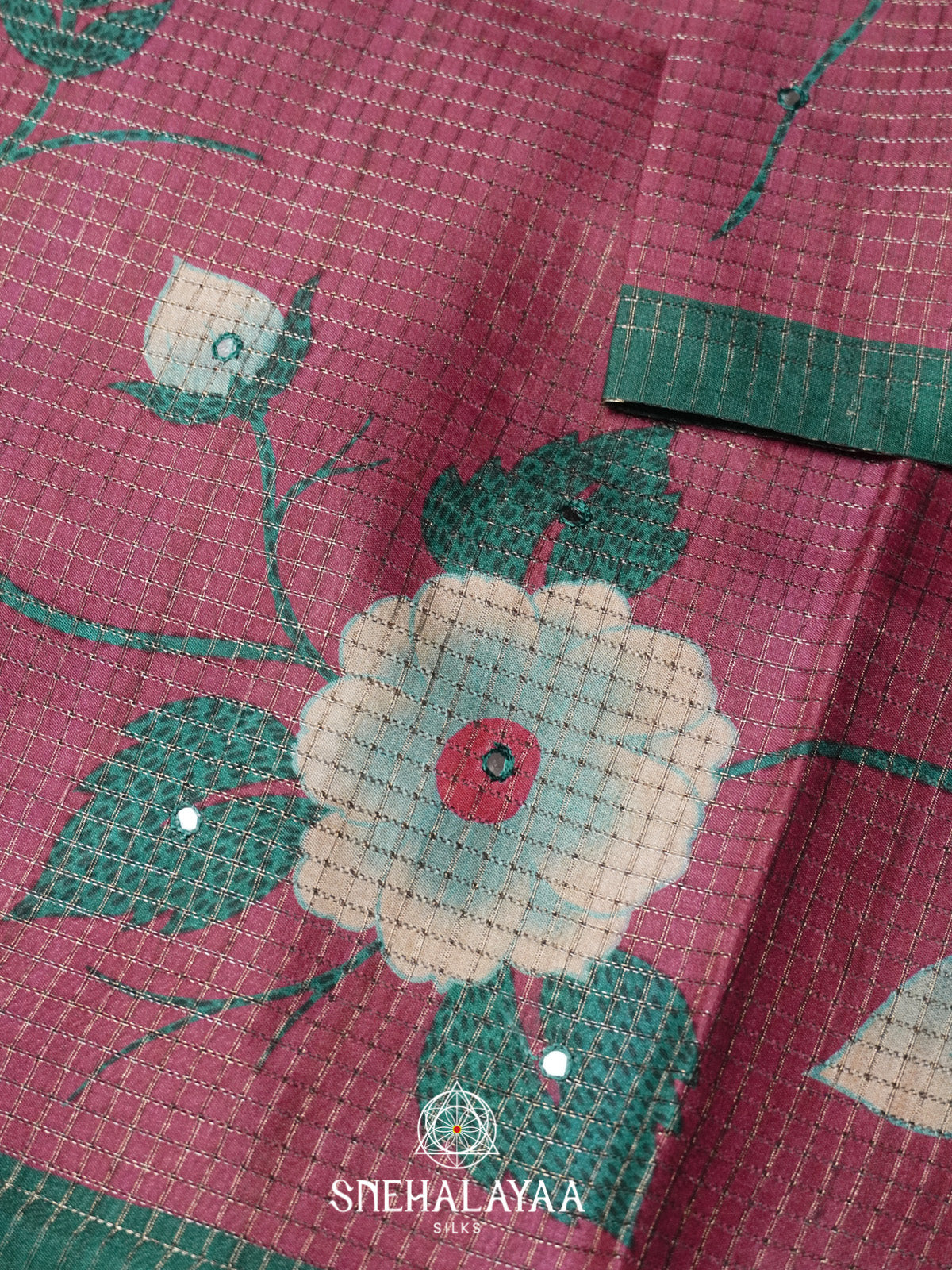 Plum Tussar Saree