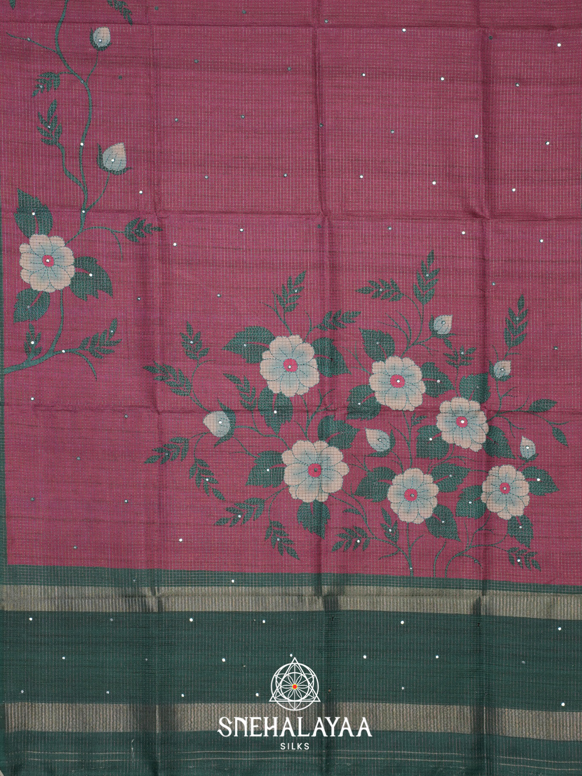 Plum Tussar Saree