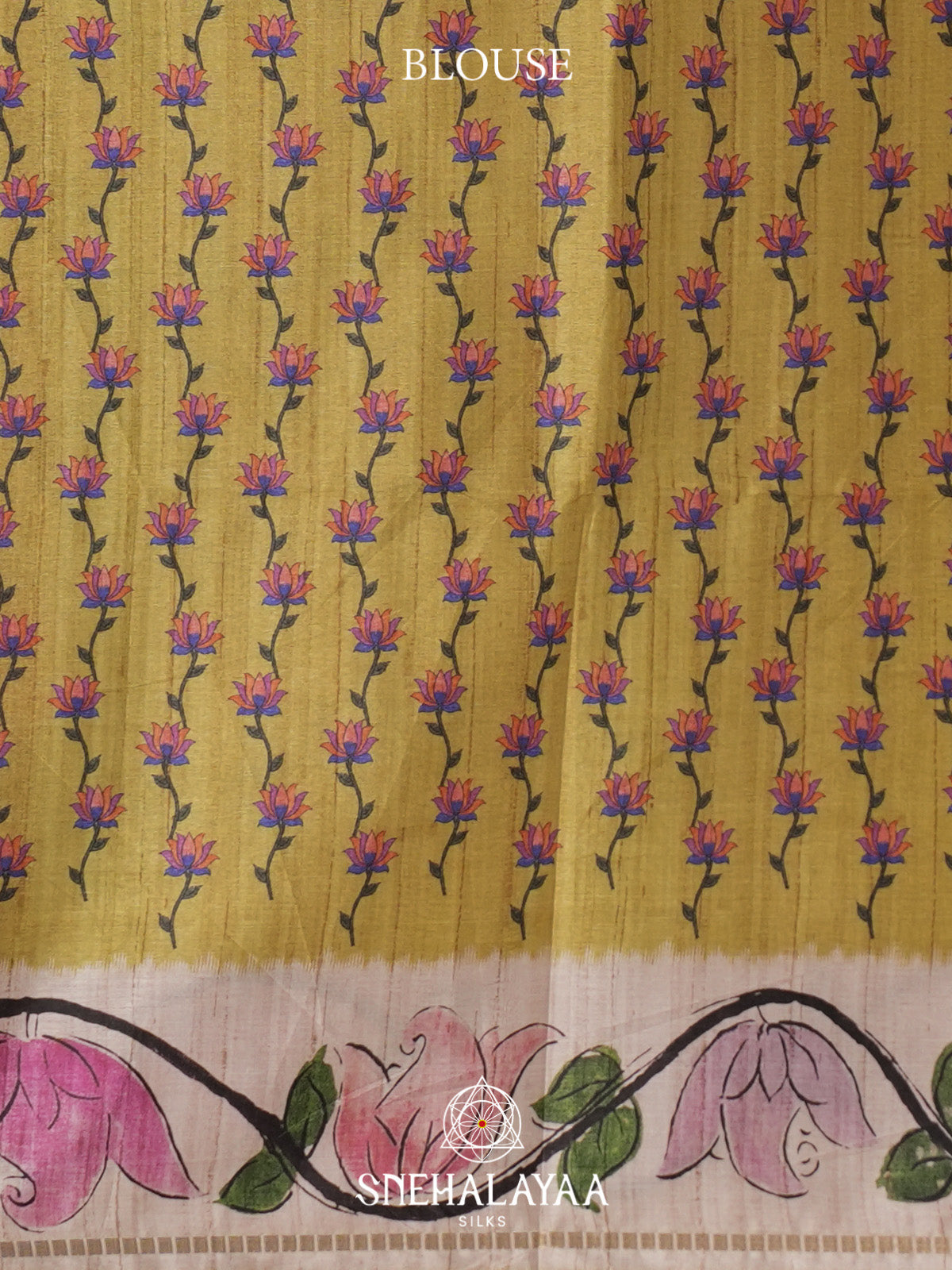 Olive Gold Tussar Saree