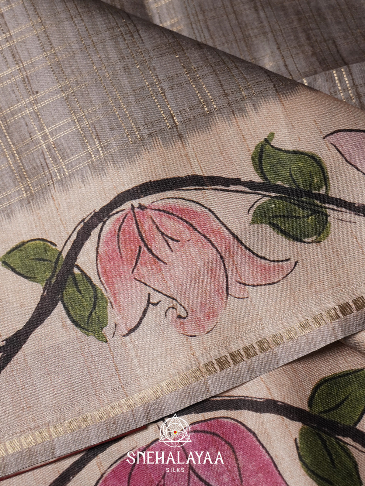 Grey Tussar Saree
