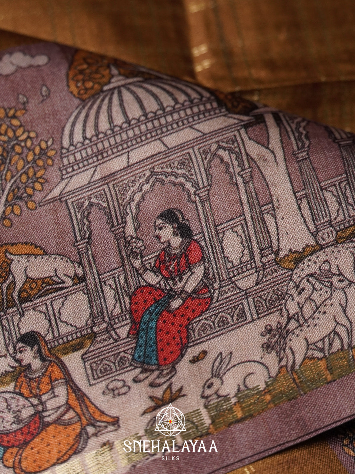 Brown Tussar Saree