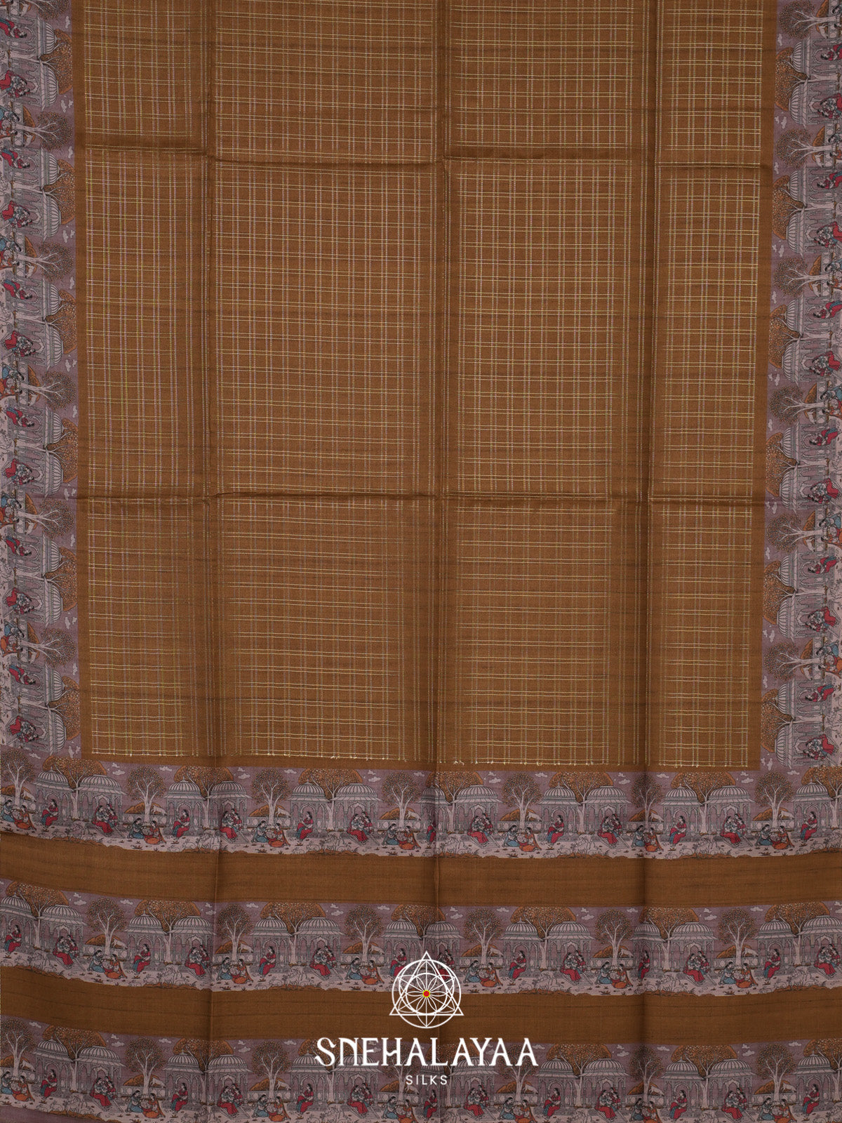 Brown Tussar Saree