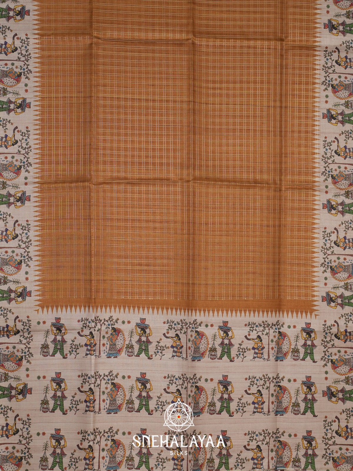 Copper Brown Tussar Saree