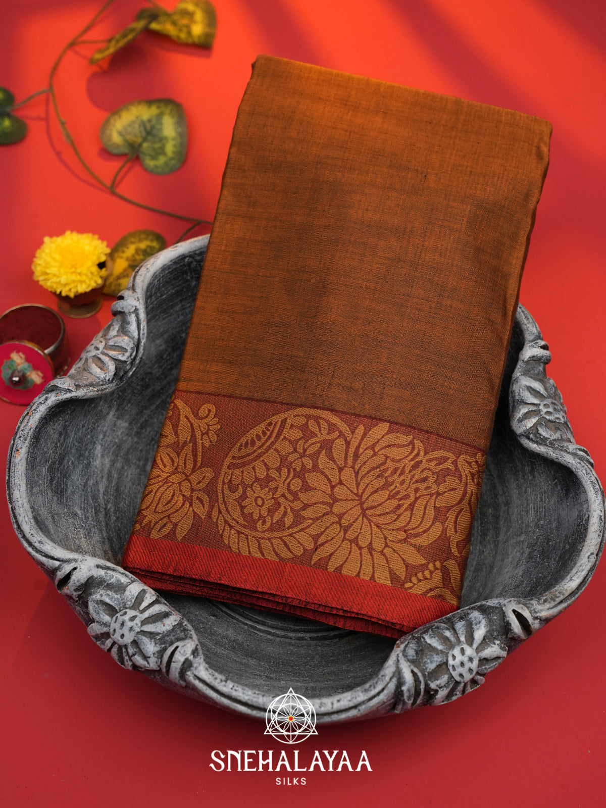 Mustard   Bengal Cotton Saree