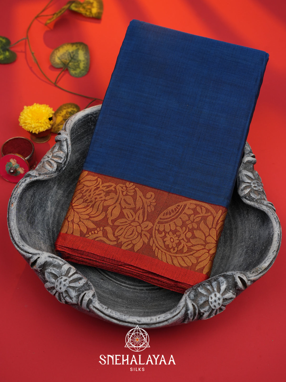 Blue Bengal Cotton Saree