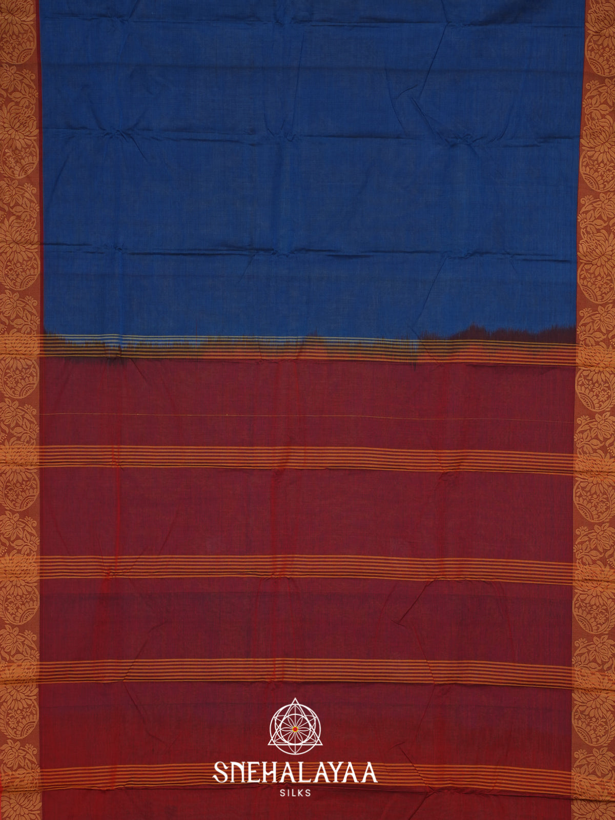 Blue Bengal Cotton Saree