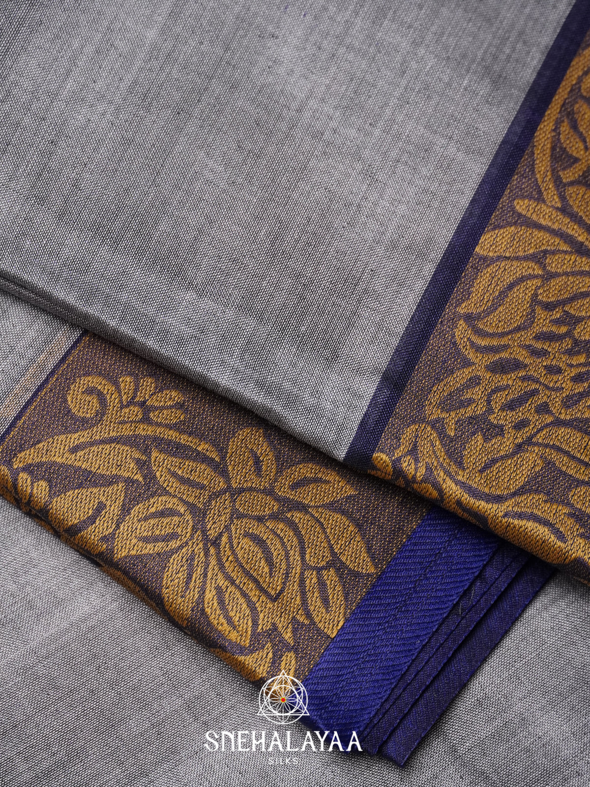 Grey Bengal Cotton Saree