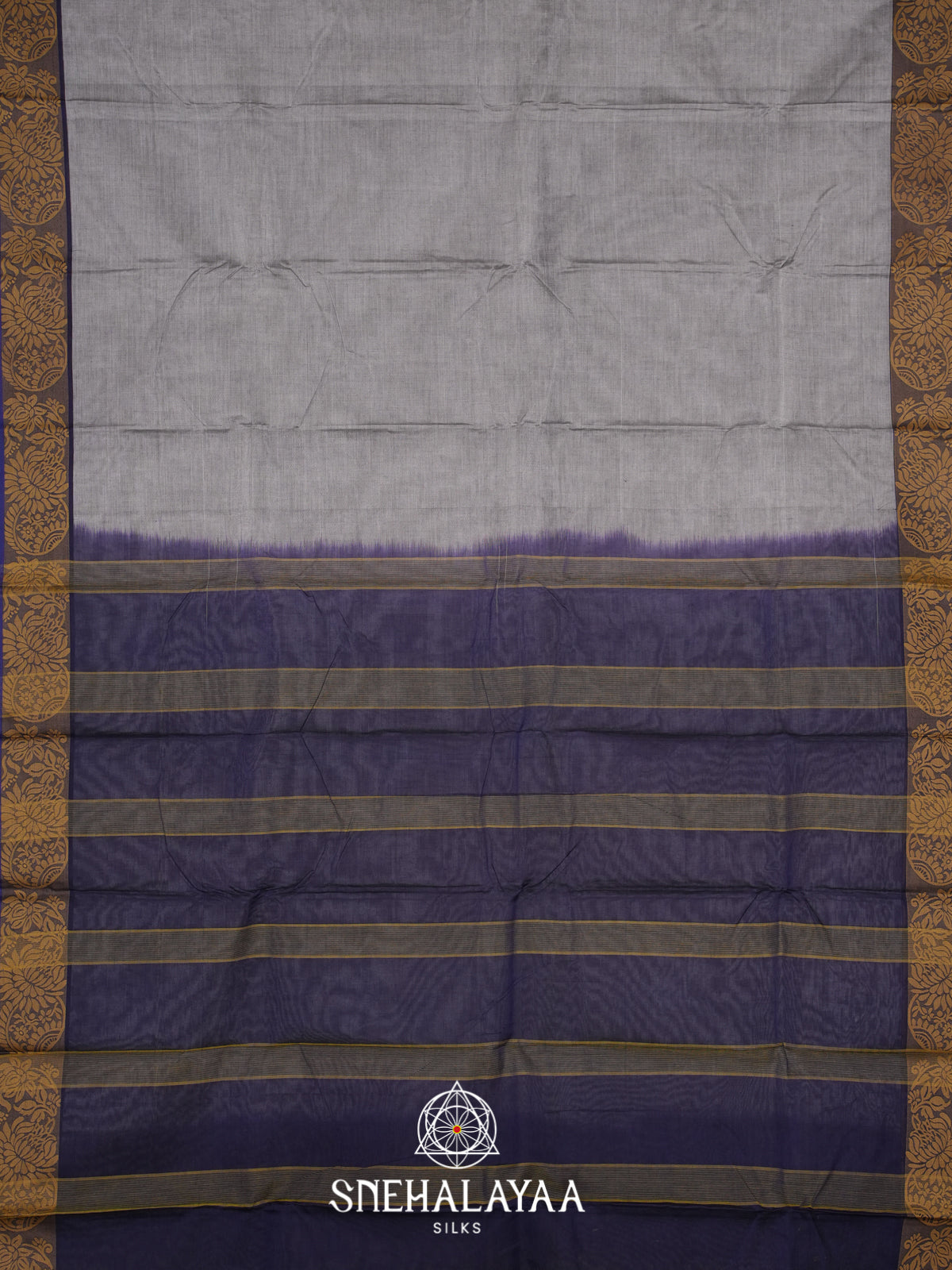 Grey Bengal Cotton Saree