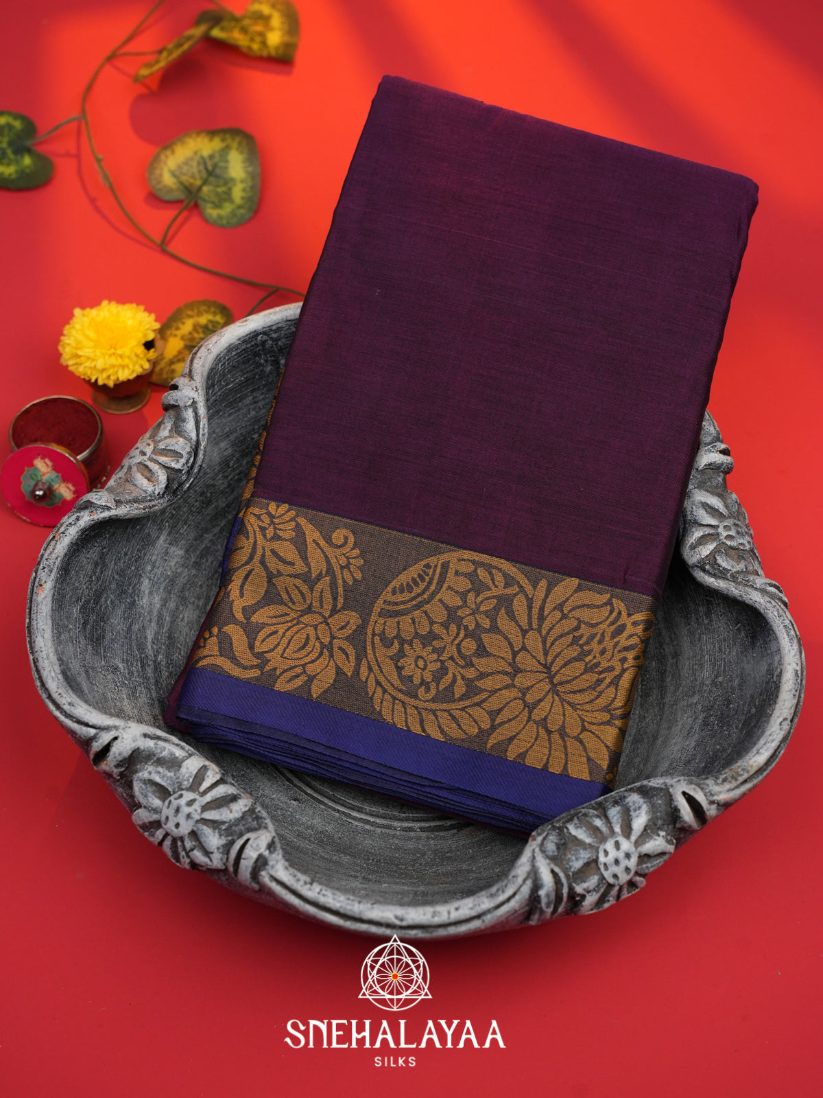 Purple Bengal Cotton Saree