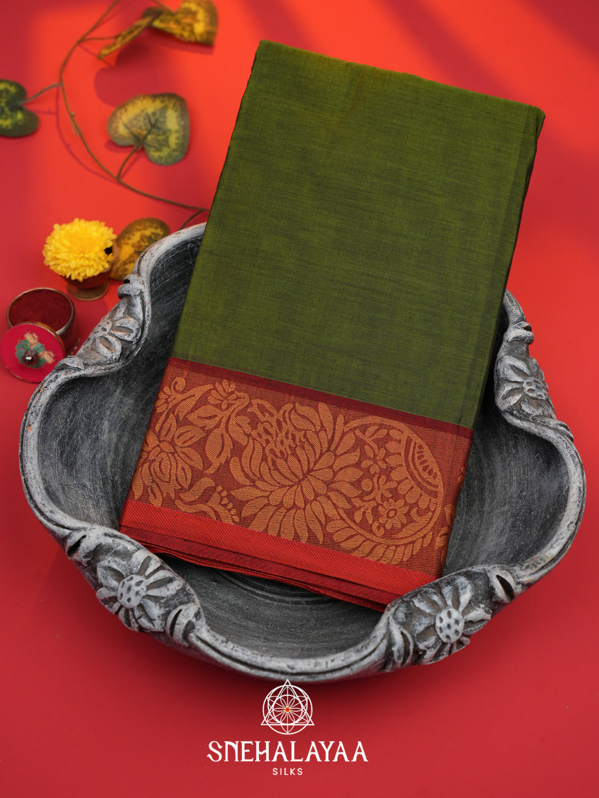 Green Bengal Cotton Saree