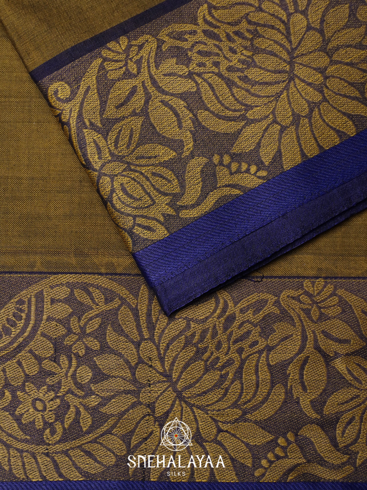 Mustard Brown Bengal Cotton Saree