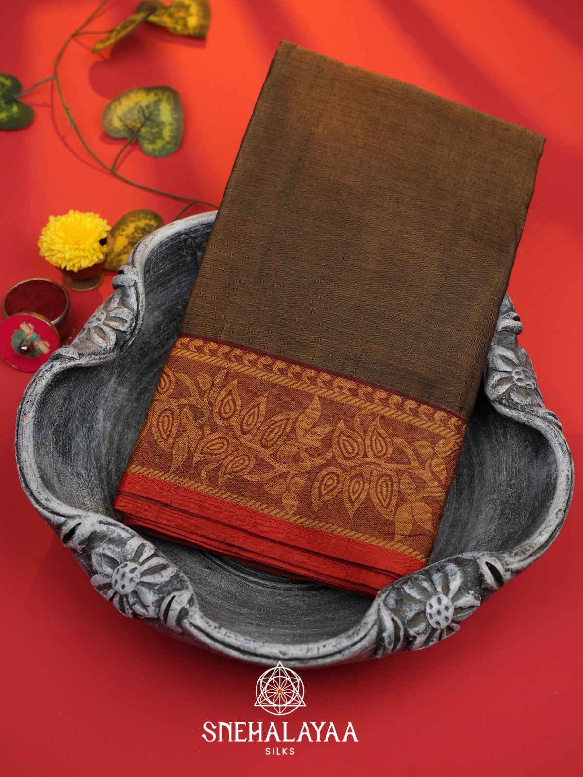 Brown Bengal Cotton Saree