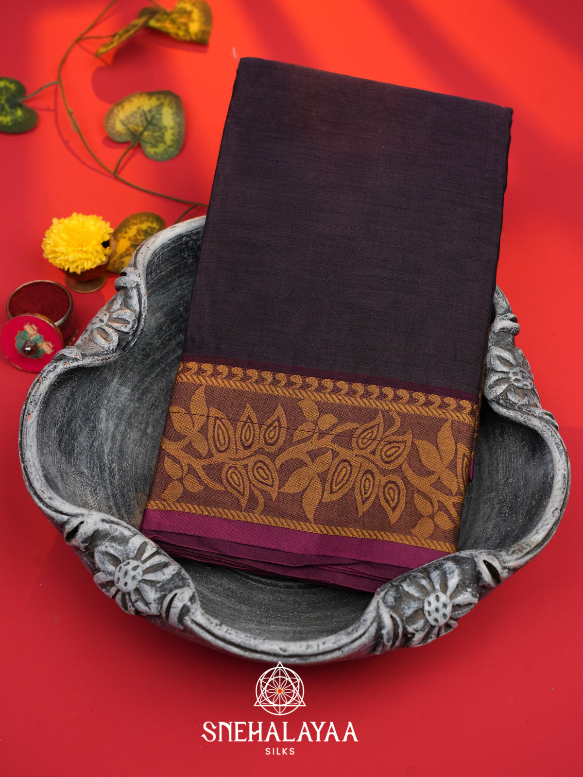 Purple Bengal Cotton Saree