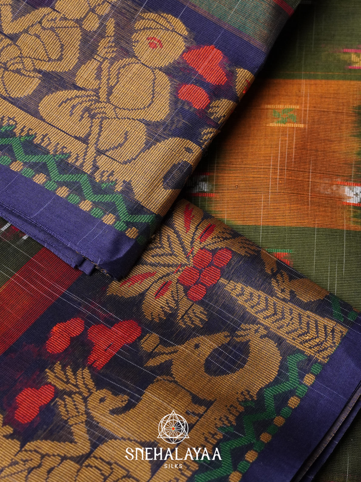 Orange Bengal Cotton Saree
