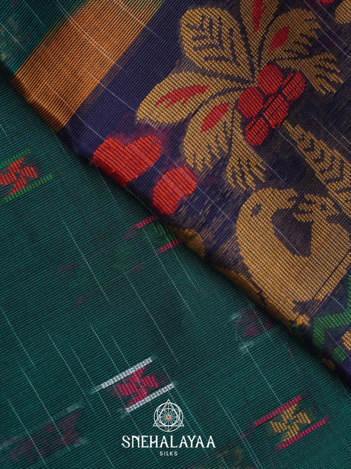 Teal Green Bengal Cotton Saree