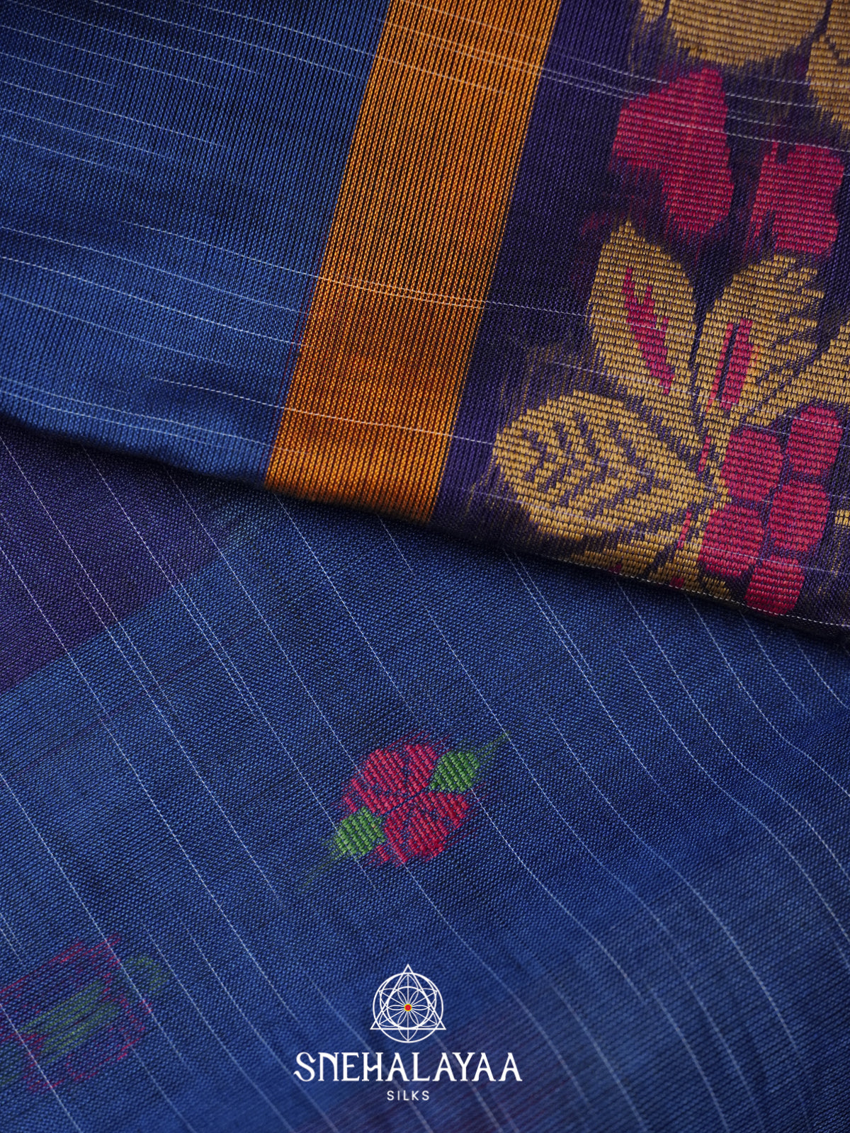 Blue Bengal Cotton Saree