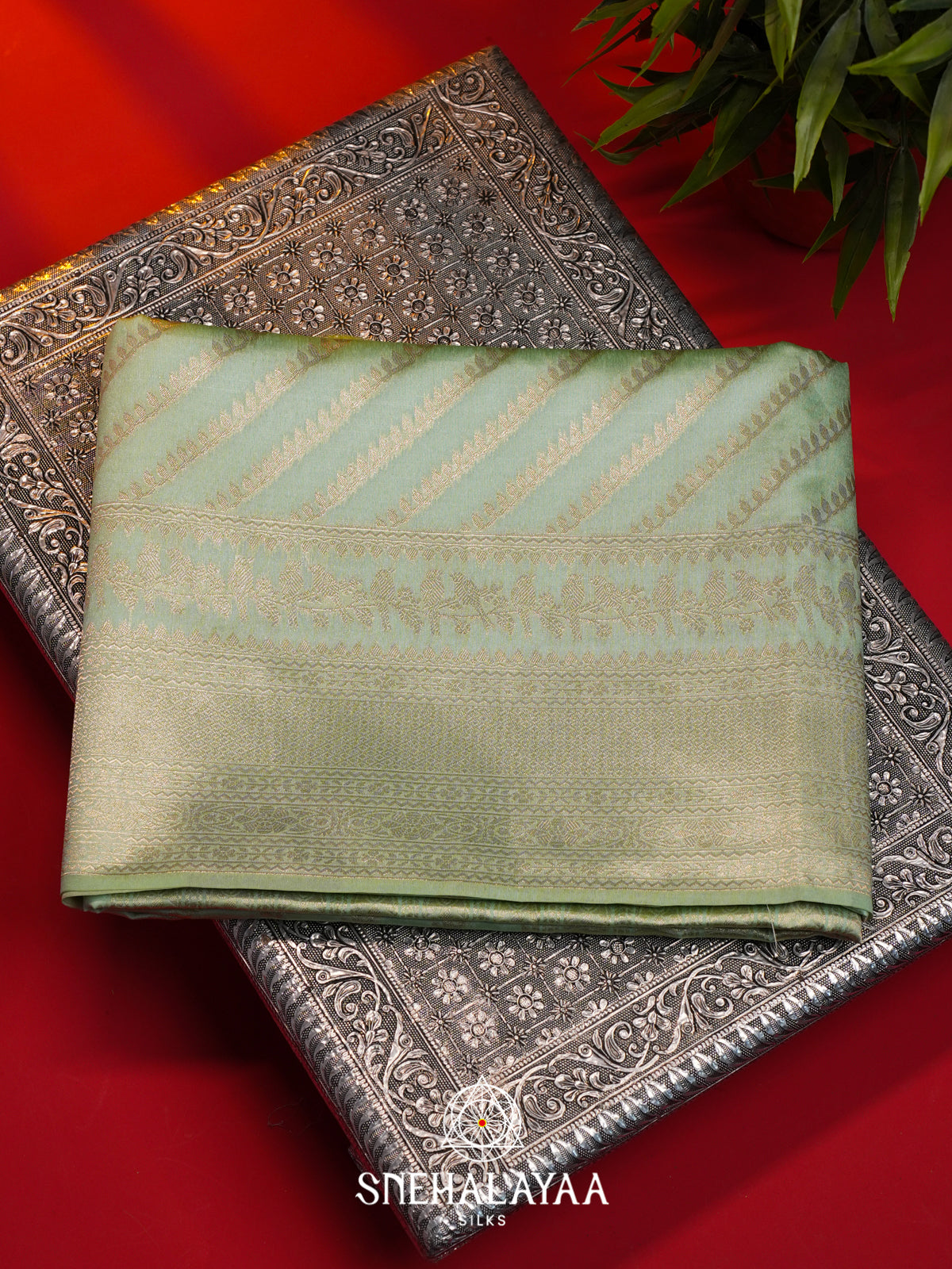 Sea Green Jute Saree