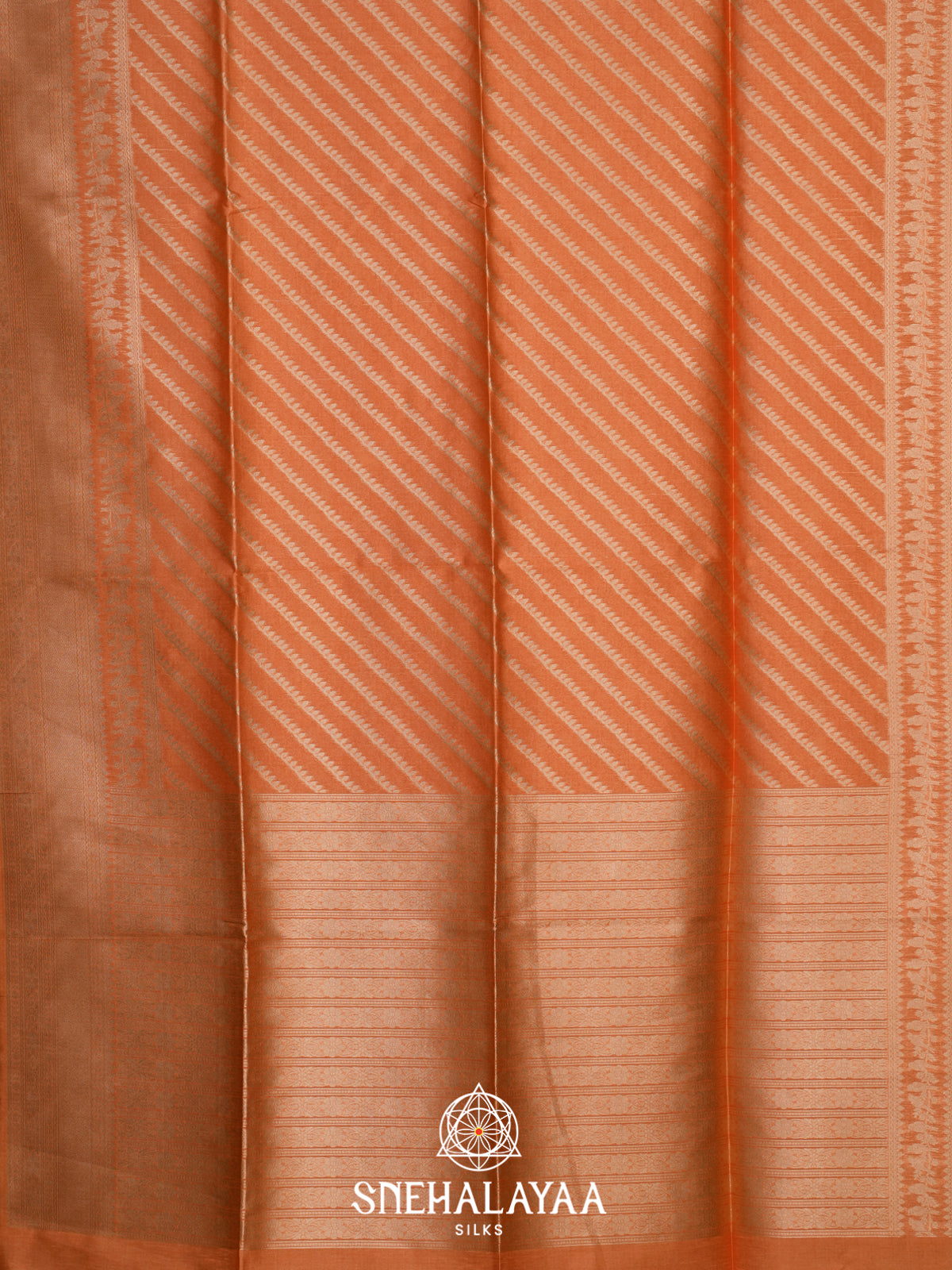 Orange Jute Saree