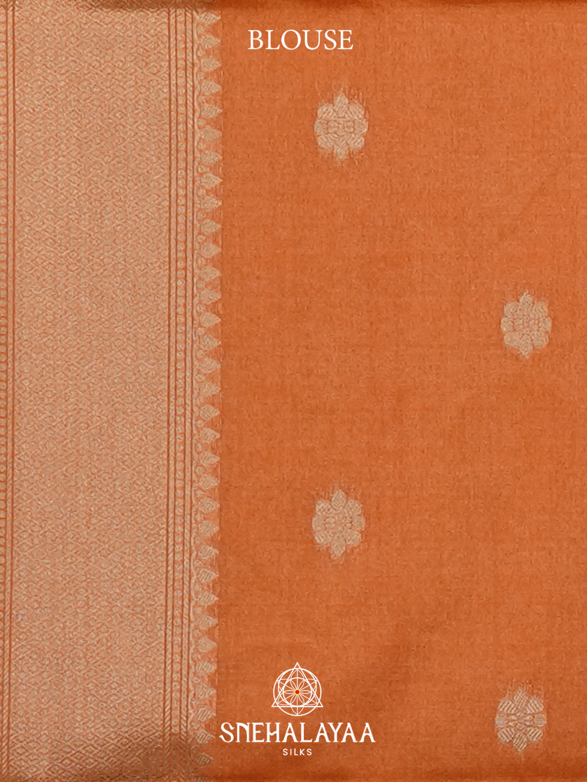 Orange Jute Saree