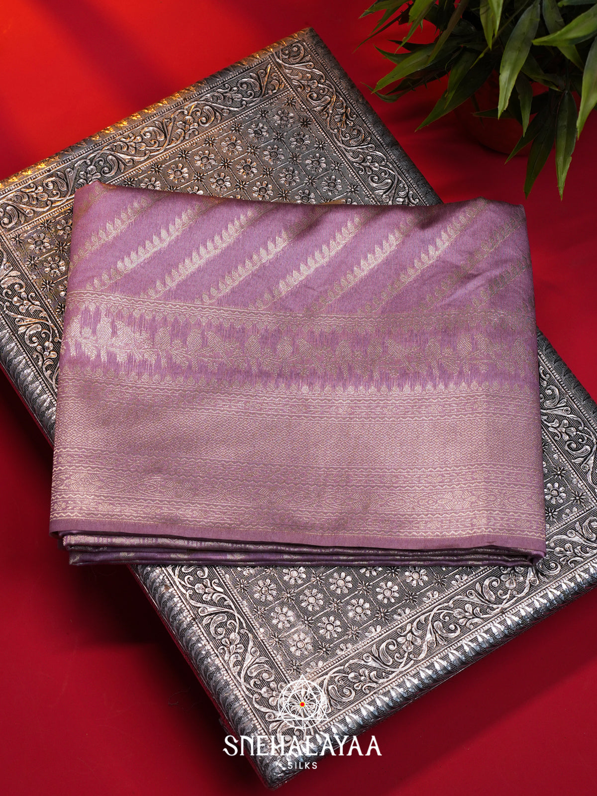 Lavender Jute Saree