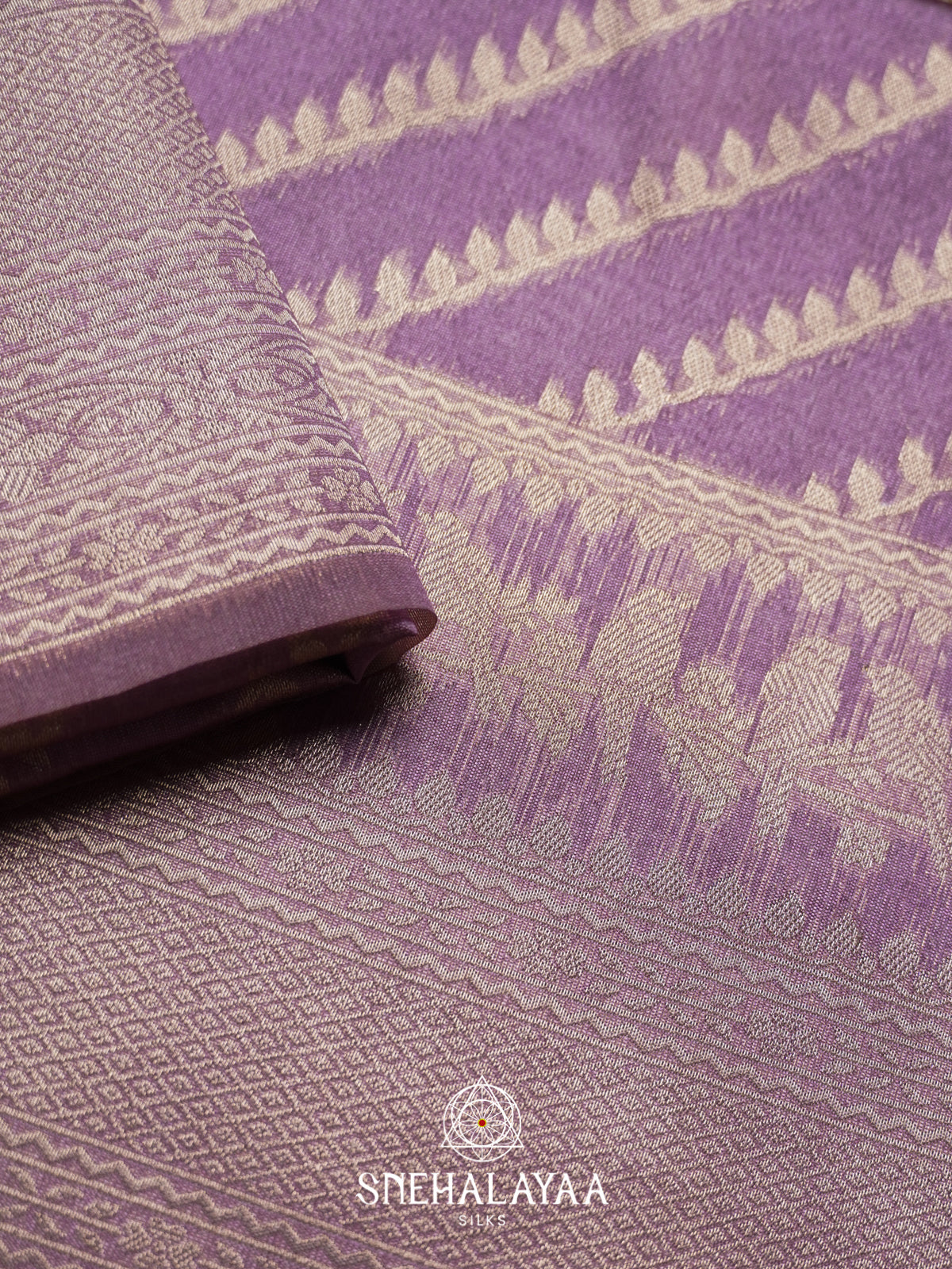 Lavender Jute Saree