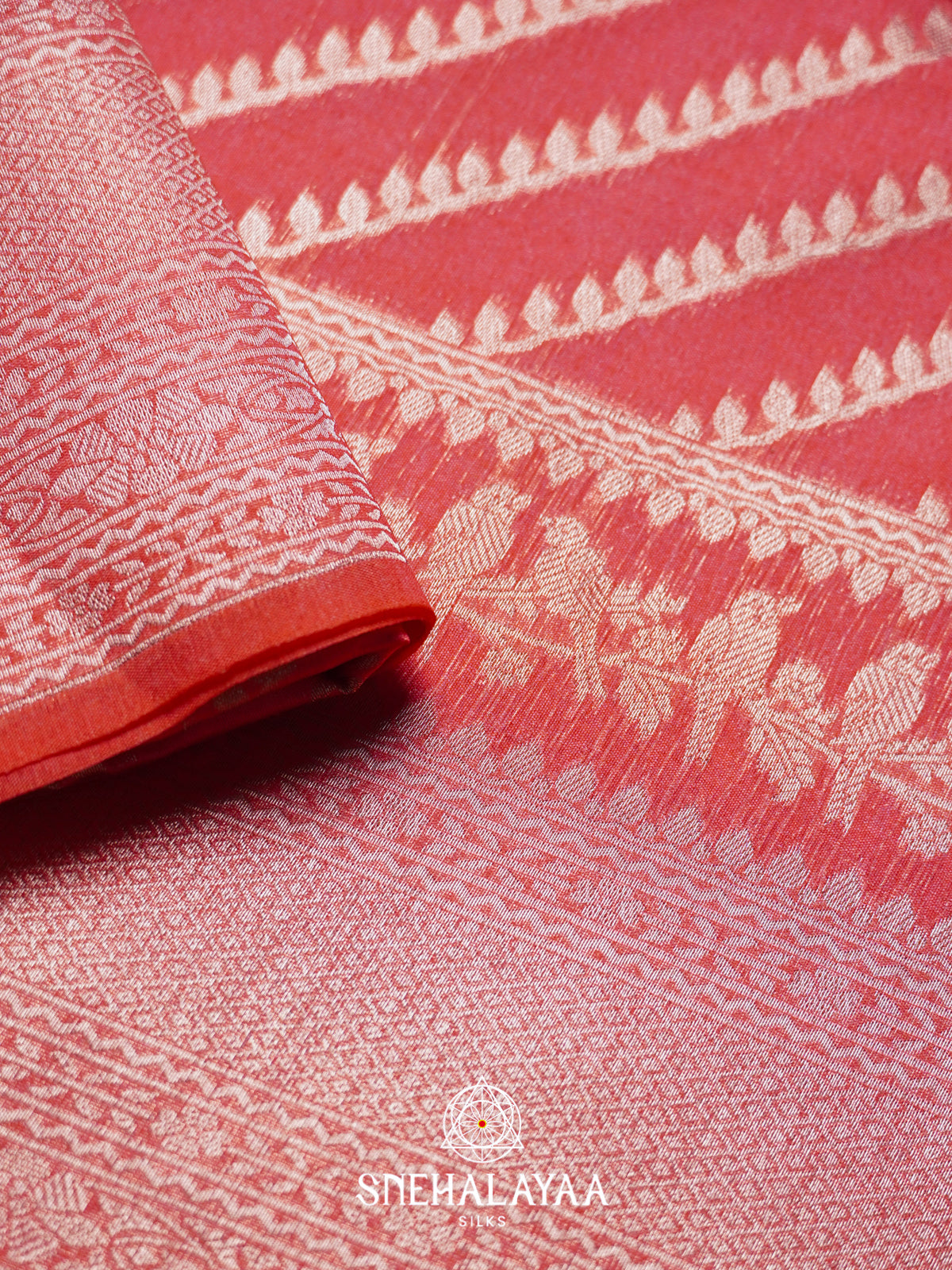 Peach Jute Saree
