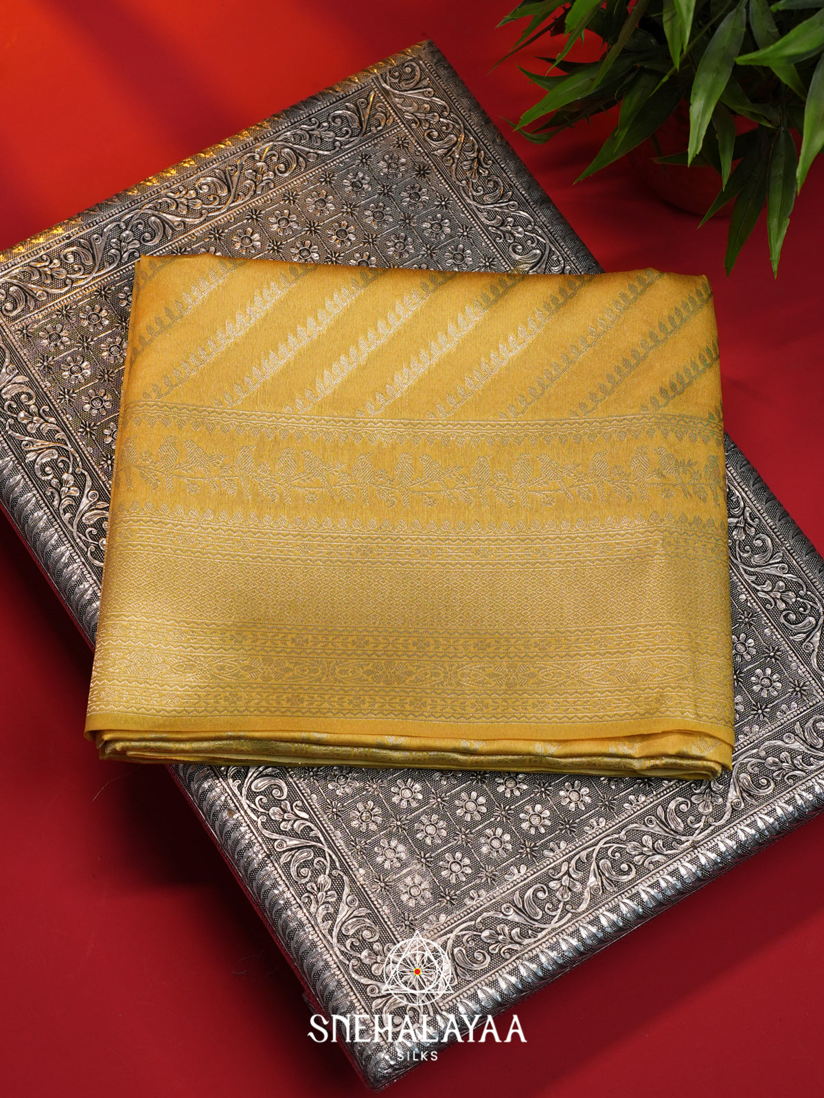 Yellow Jute Saree