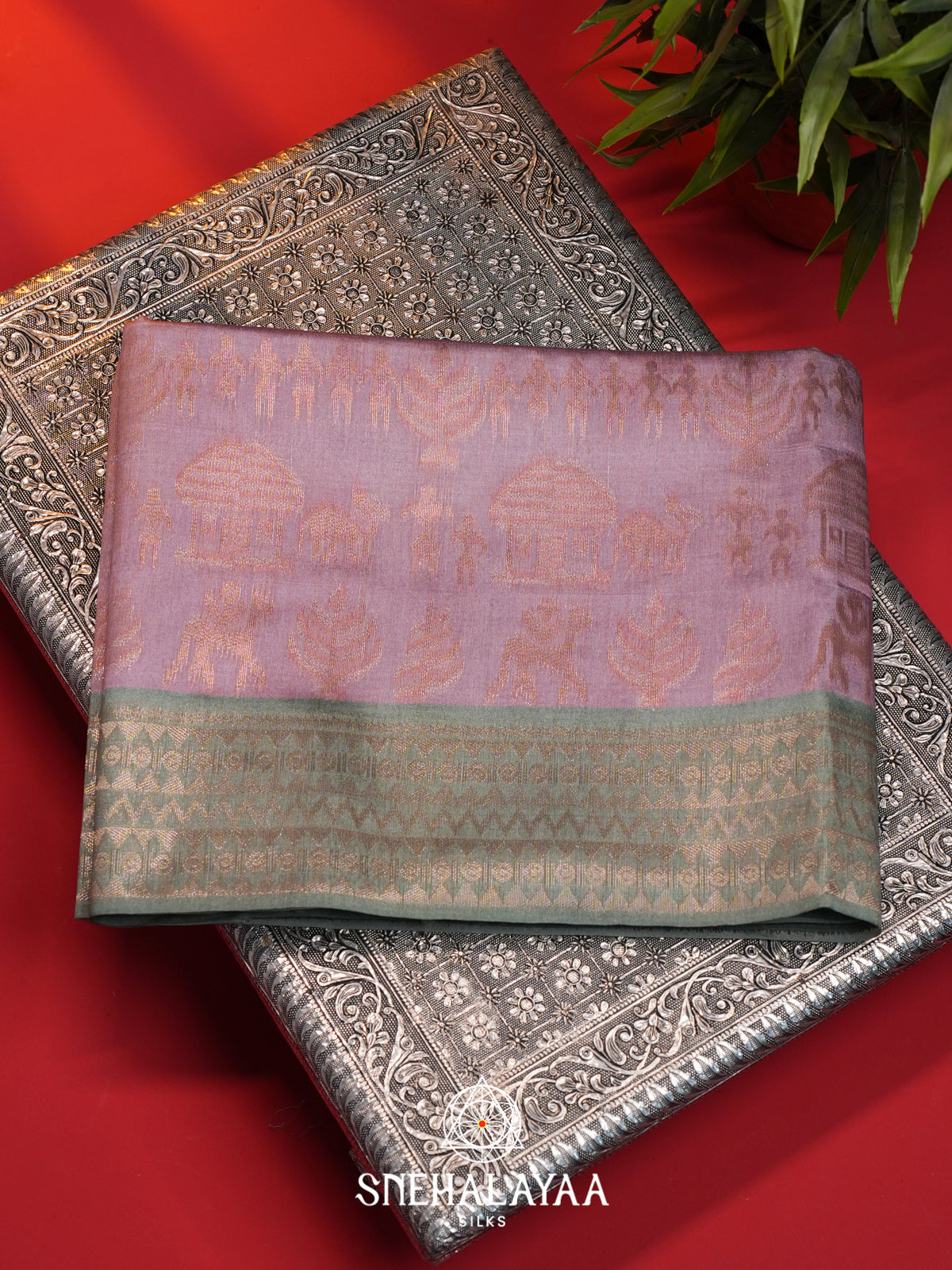Violet Jute Saree