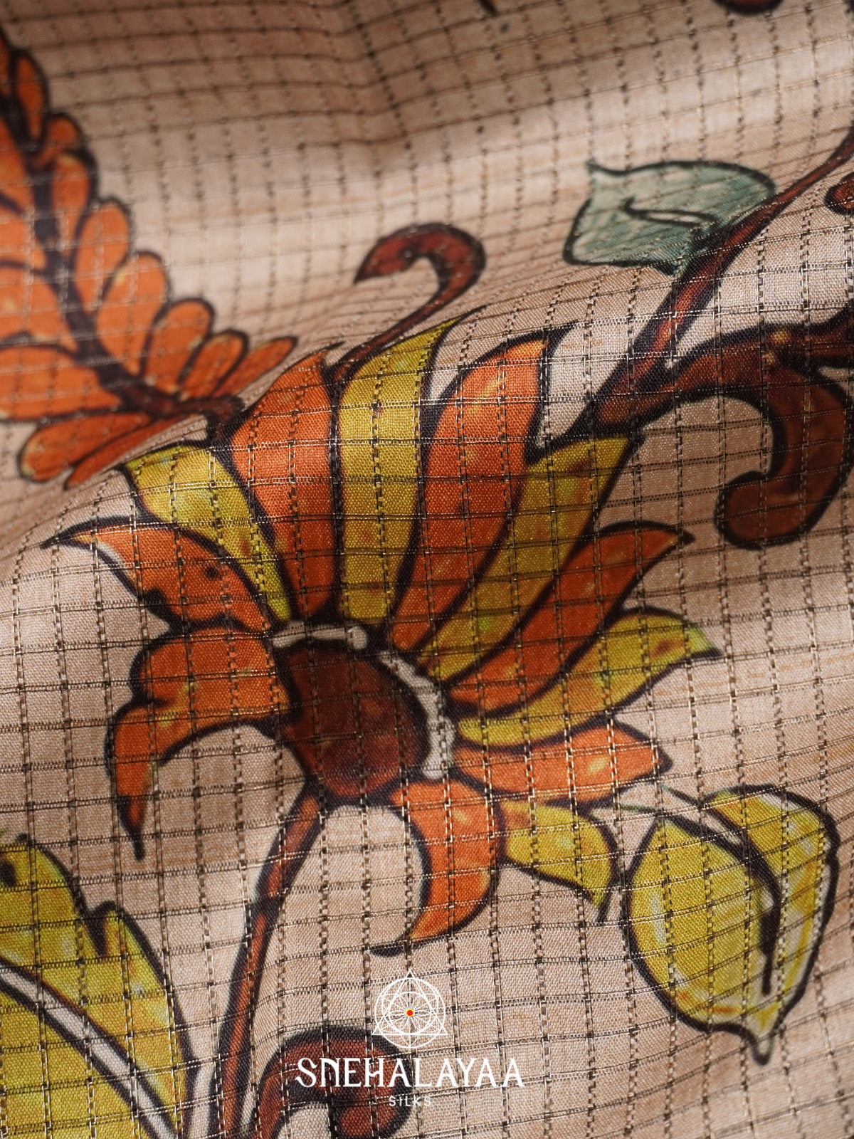 Cream Tussar Saree