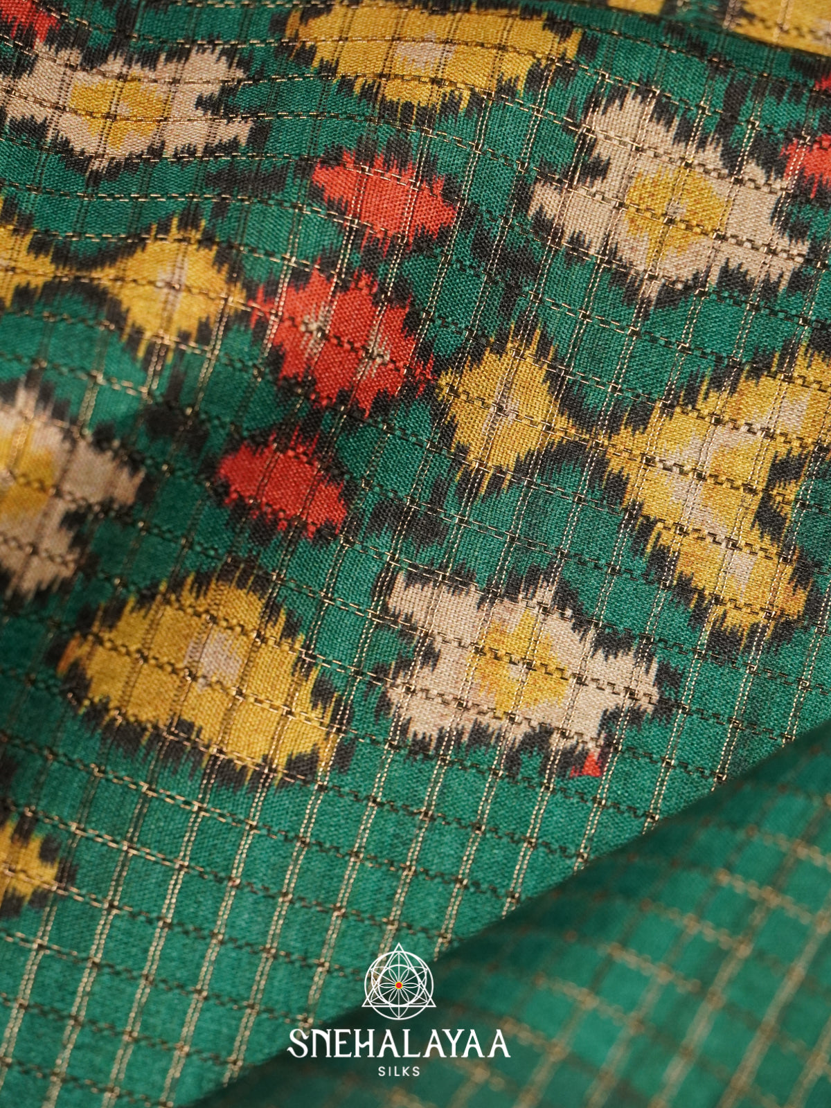 Bottle Green Tussar Saree