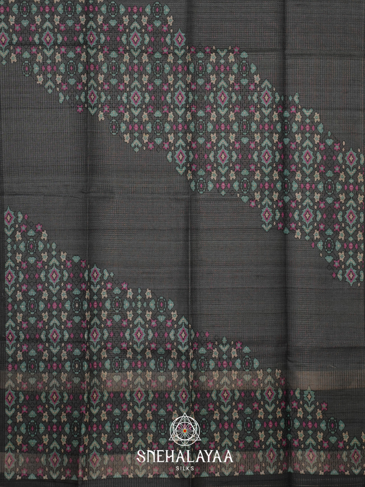 Black Tussar Saree